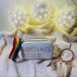 MICHAEL KORS CAMERA BAG W/RAINBOW STRAP!